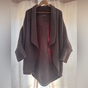 Barefoot Dreams CozyChic Chevron ribbed Cardi in driftwood